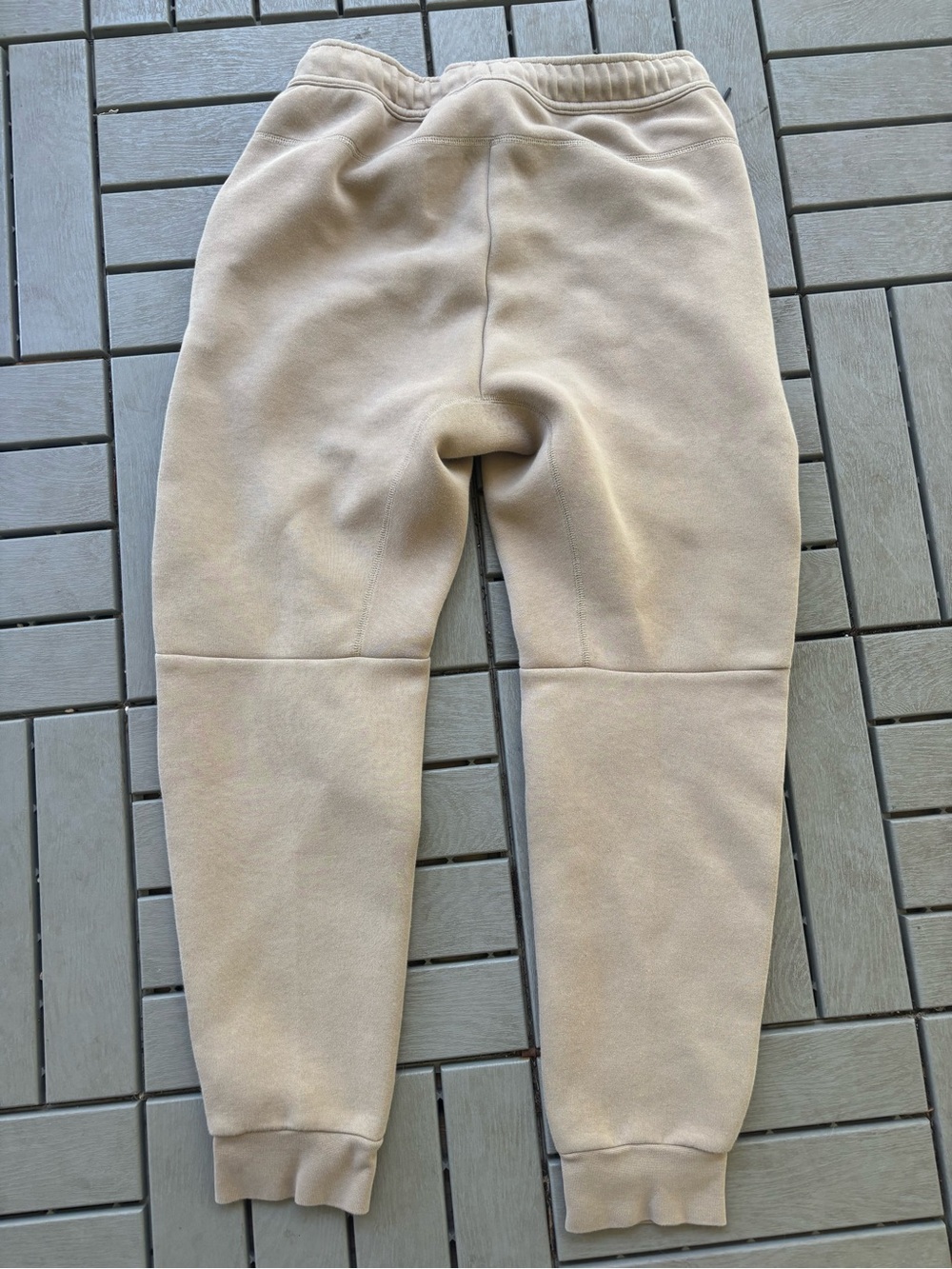 Nike Tan Fleece Joggers with Black Trim - Picture 2 of 3
